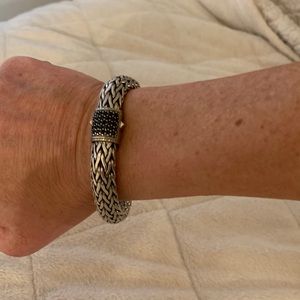John hardy black sapphire bracelet 925 sterling silver pre owned